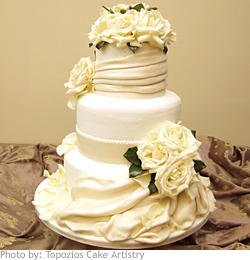Wedding Cake Wrapped in Love